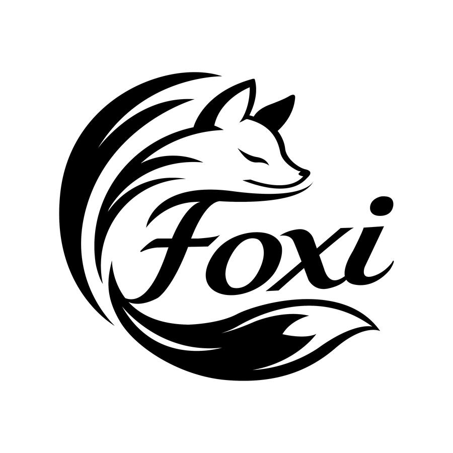 Official Foxi Brand Logo - Minimalist Fox Illustration